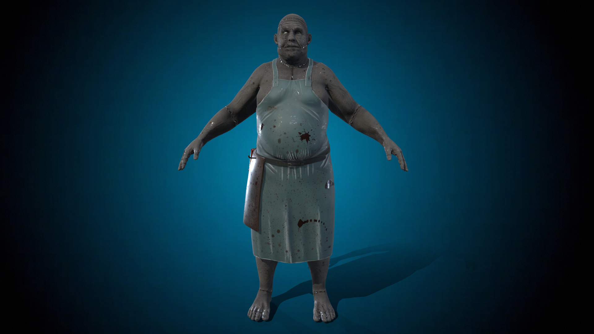 Brutal Butcher Low-poly 3D model_8