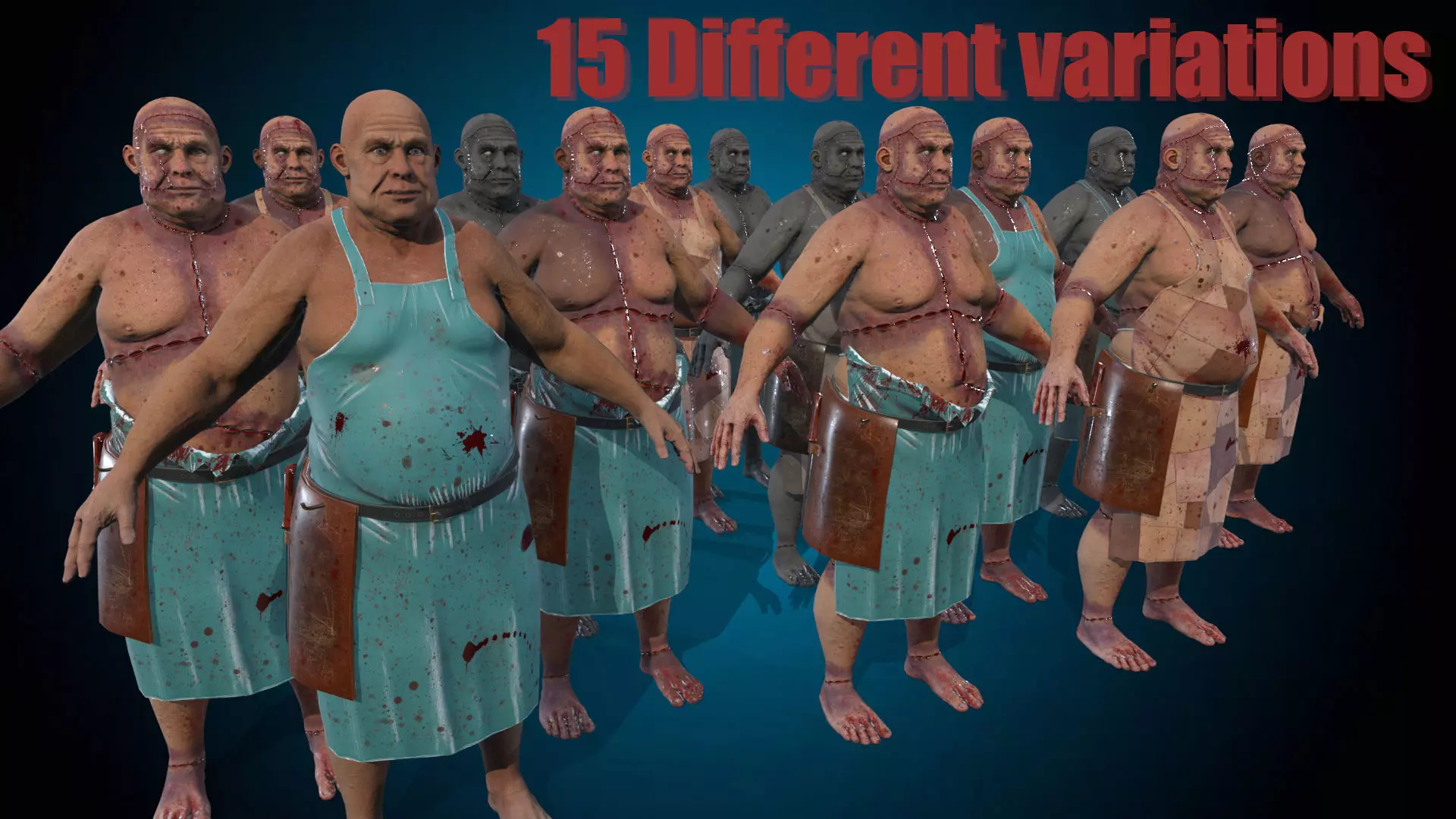 Brutal Butcher Low-poly 3D model_0