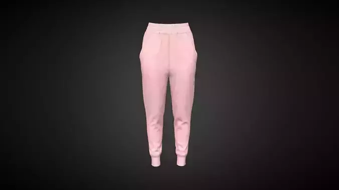 Girls Pink Jogger In Low Poly