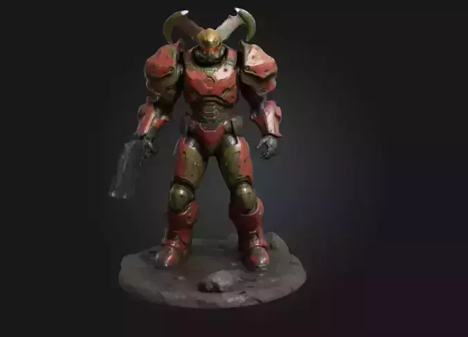 Doom Slayer - Praetor Suit Action Figure 3D Model 3D print model