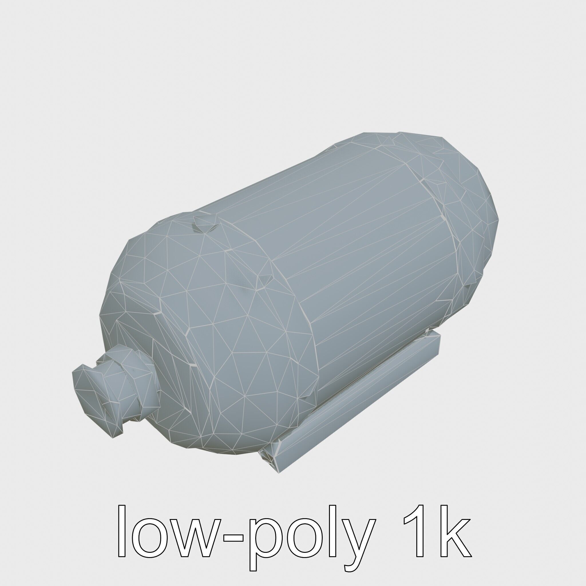 Black Cryogenic Capsule with Frosted Glass Low-poly 3D model_29