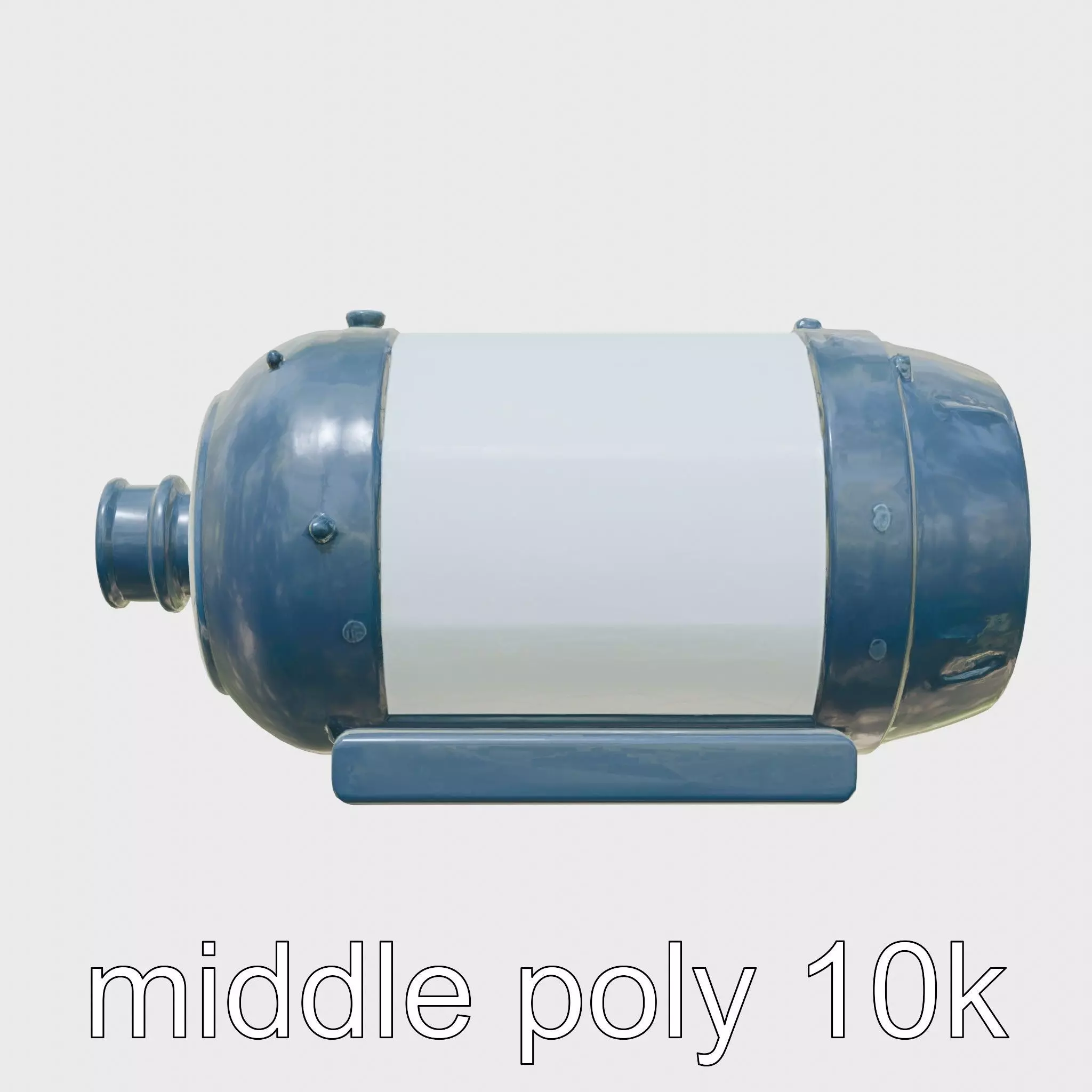 Black Cryogenic Capsule with Frosted Glass Low-poly 3D model_0