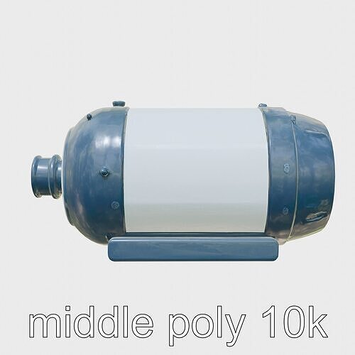 Black Cryogenic Capsule with Frosted Glass Low-poly 3D model