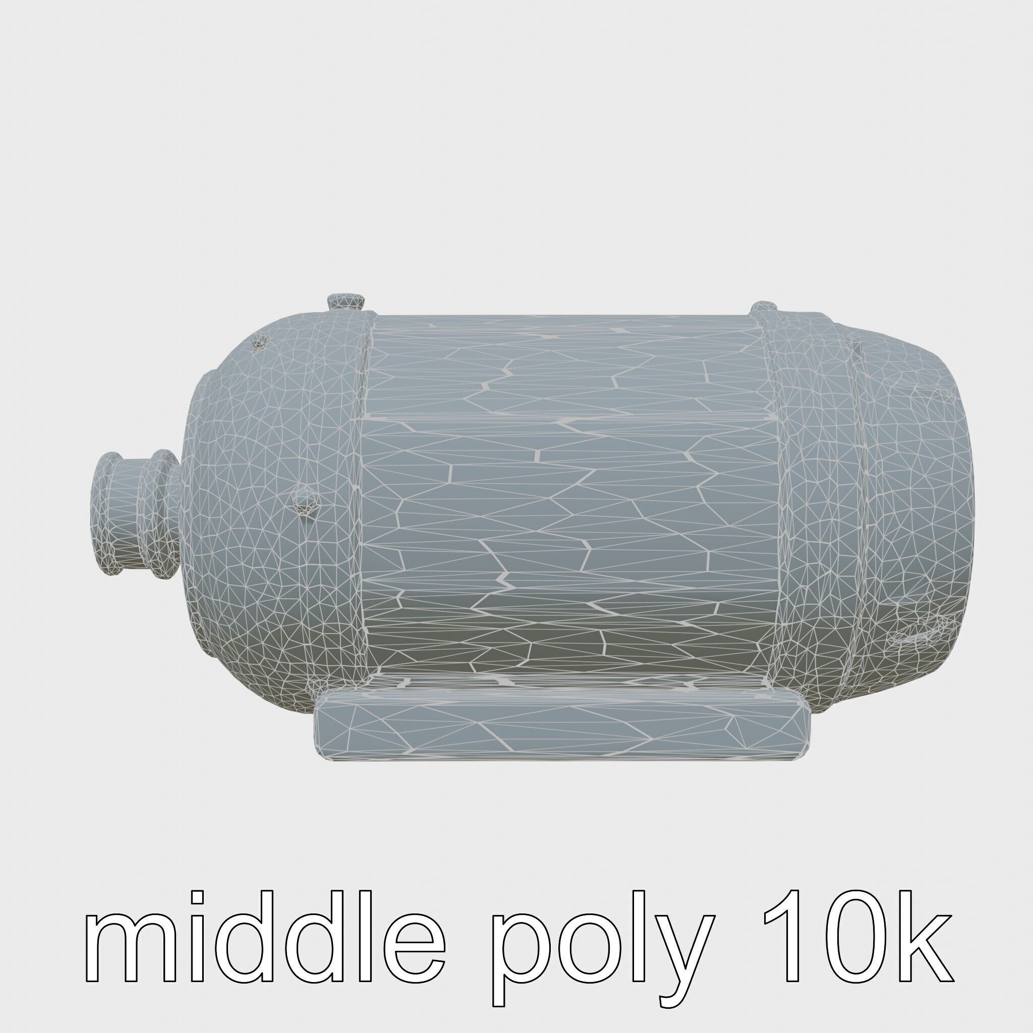 Black Cryogenic Capsule with Frosted Glass Low-poly 3D model_9