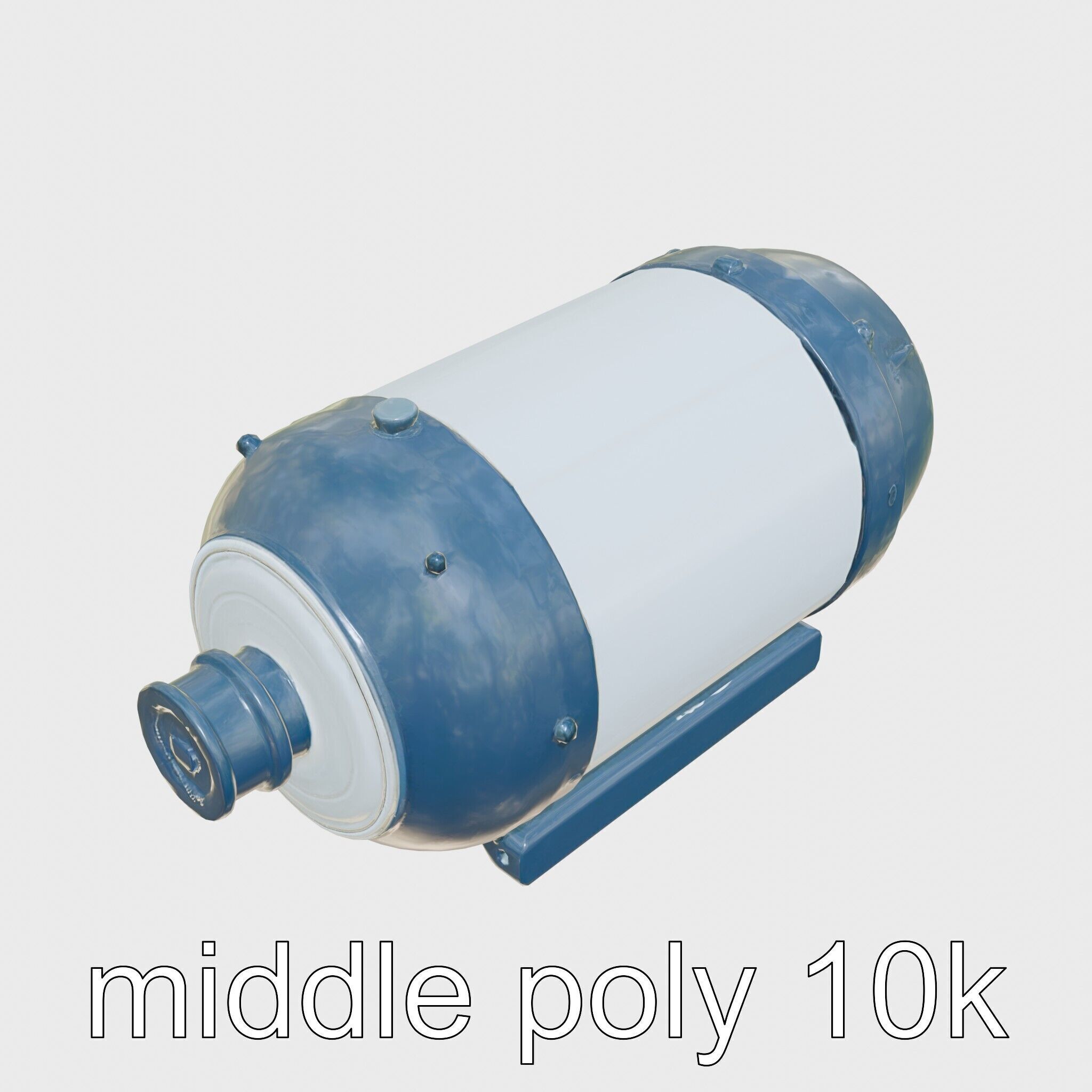 Black Cryogenic Capsule with Frosted Glass Low-poly 3D model_20