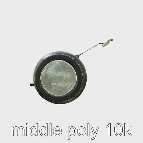 Black Cryogenic Capsule with Frosted Glass and Interface Modules Low-poly 3D model