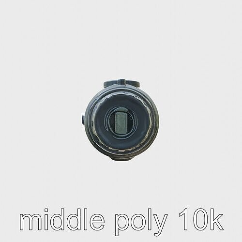 Cryogenic Capsule with Frosted Glass and Interface Modules Low-poly 3D model