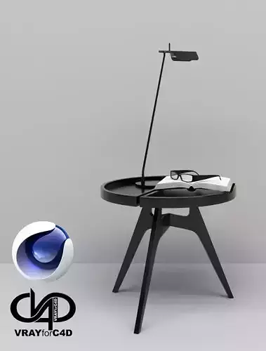 Table And Lamp - Vray6 - C4D