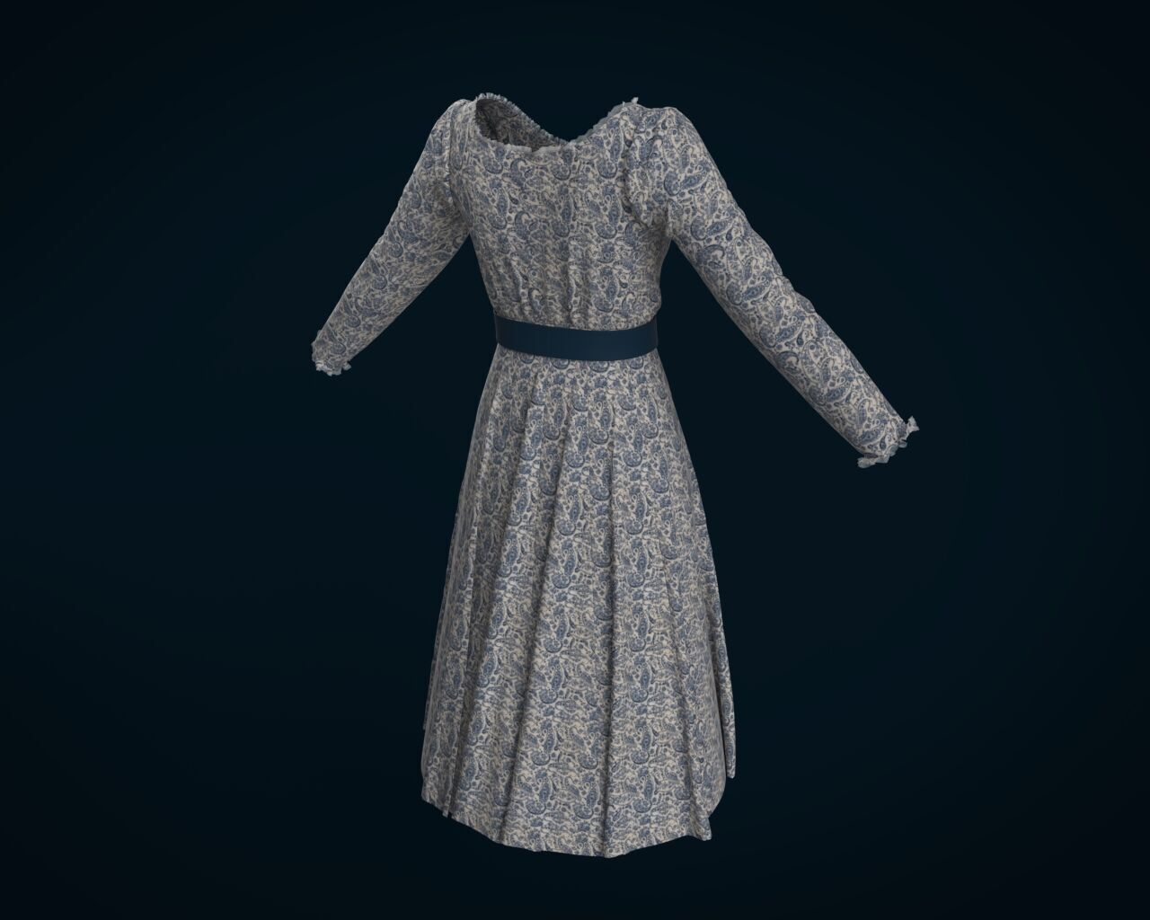 Gores Dress 3D Model  3D model_8