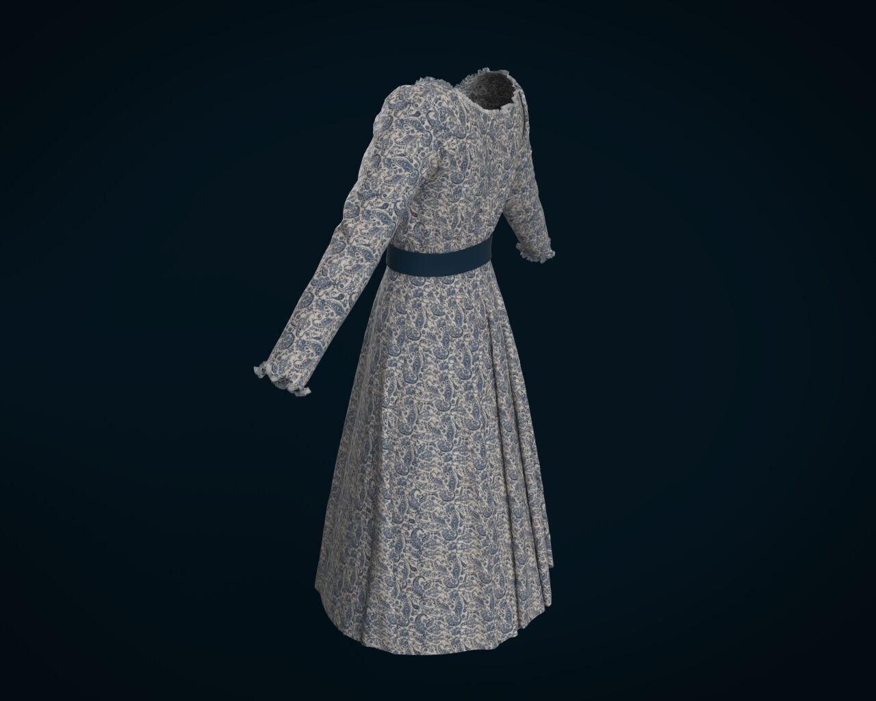 Gores Dress 3D Model  3D model_11