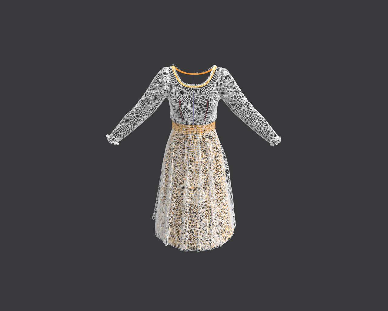 Gores Dress 3D Model  3D model_13