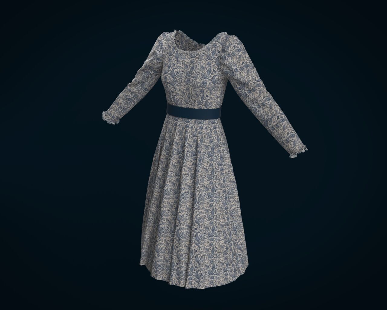 Gores Dress 3D Model  3D model_4