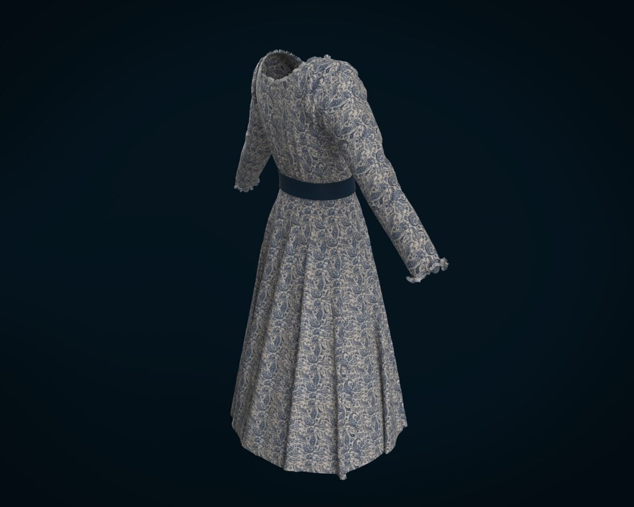 Gores Dress 3D Model  3D model_7