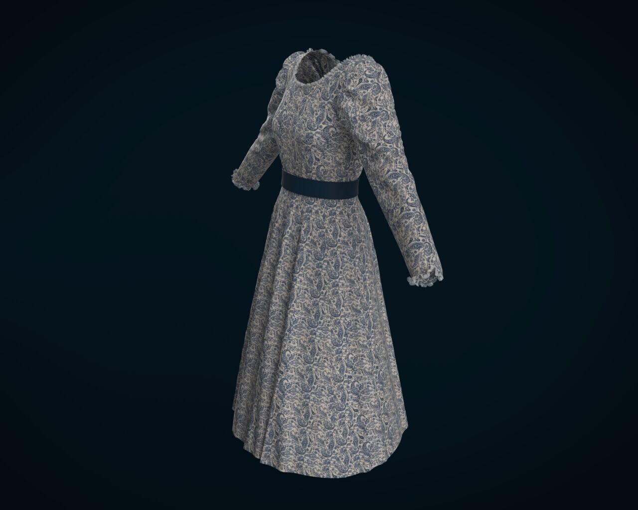 Gores Dress 3D Model  3D model_3