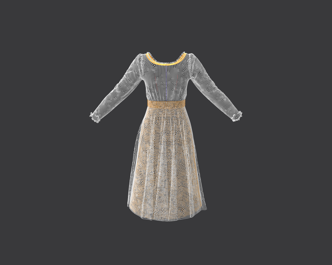 Gores Dress 3D Model  3D model_14