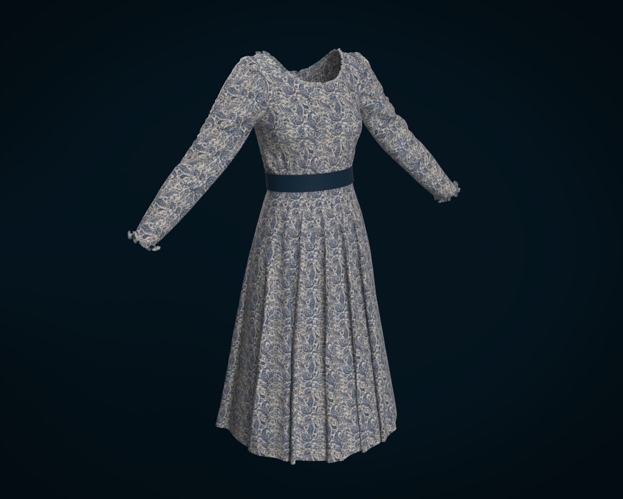 Gores Dress 3D Model  3D model_2
