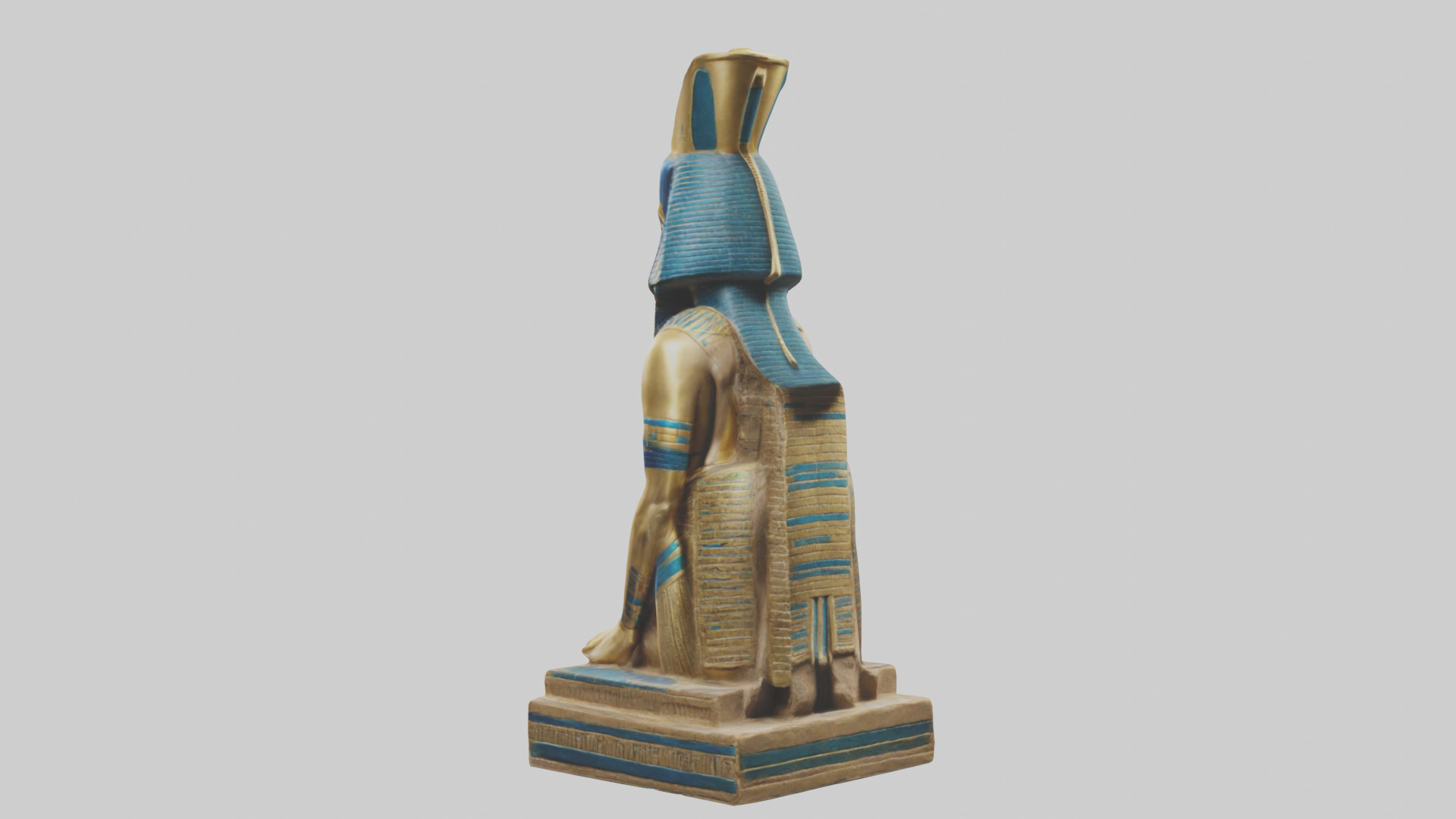 Egyptian Pharaoh statue model 3D model_1