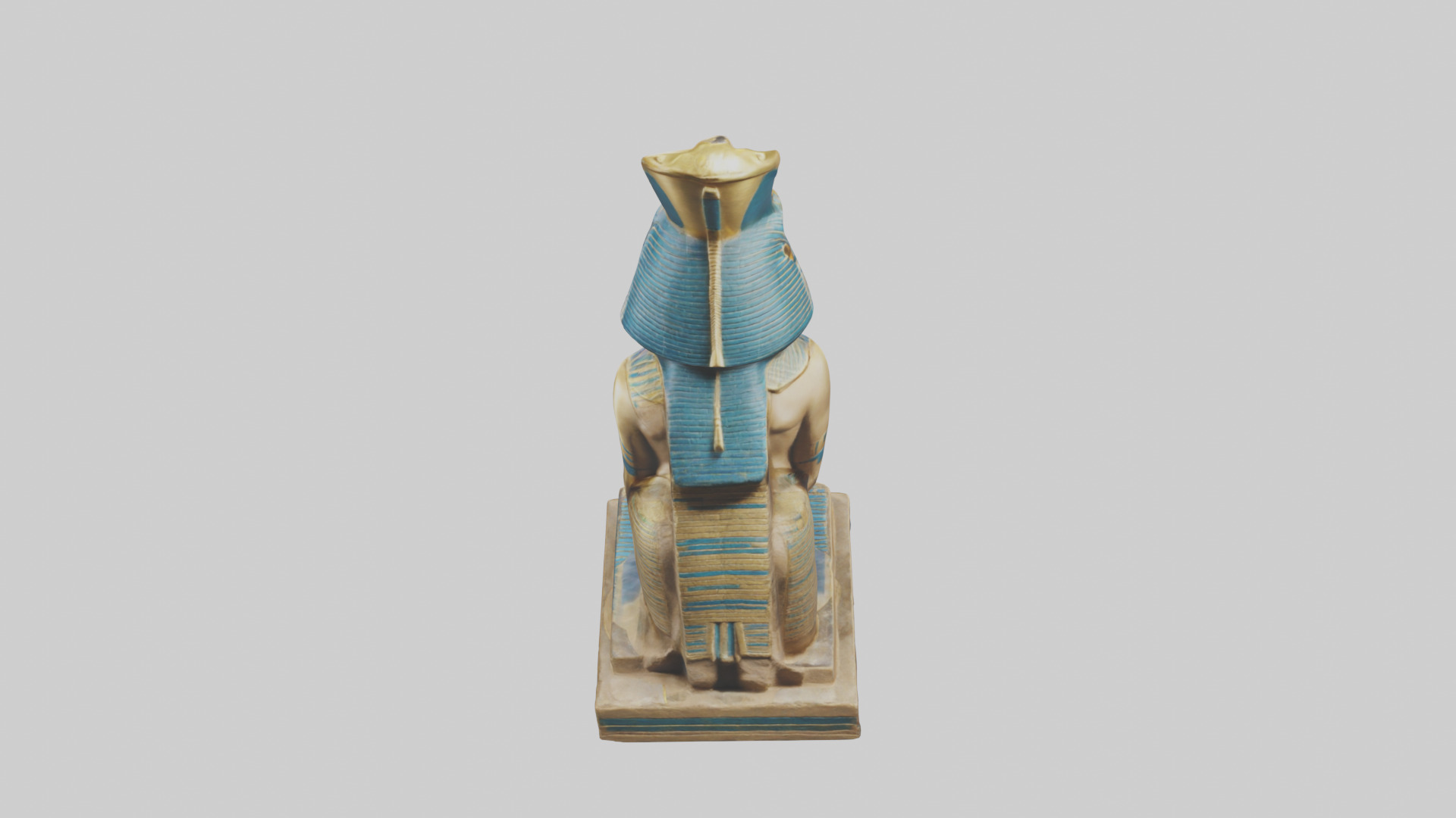 Egyptian Pharaoh statue model 3D model_15