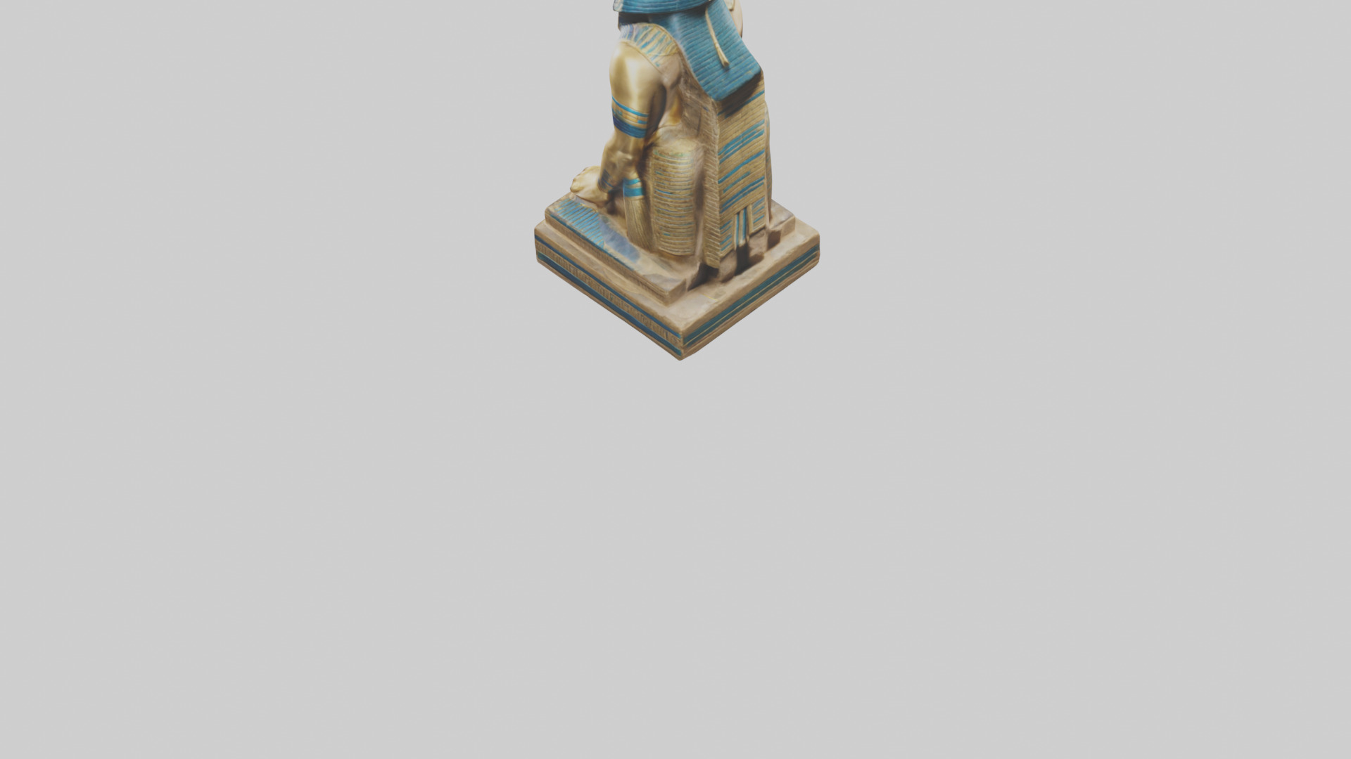 Egyptian Pharaoh statue model 3D model_3