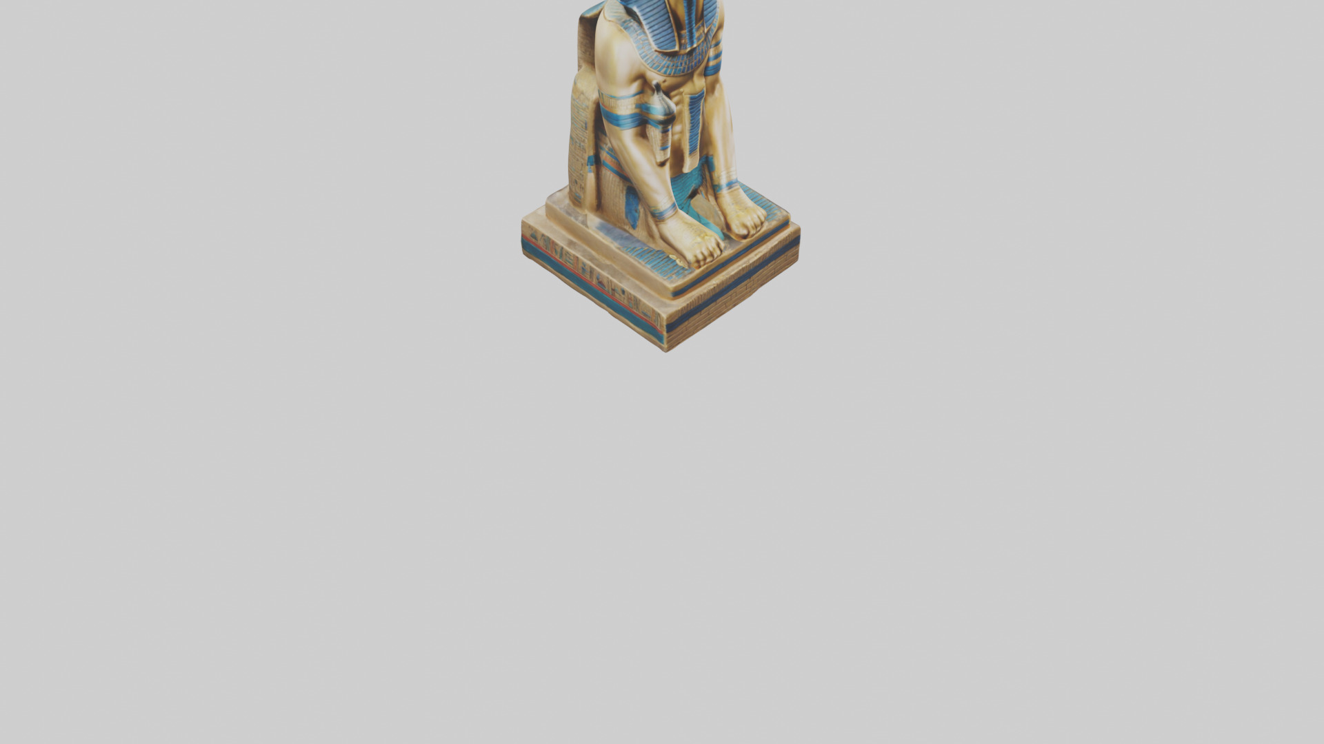 Egyptian Pharaoh statue model 3D model_6