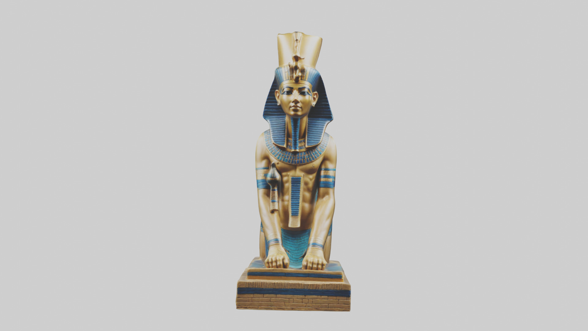 Egyptian Pharaoh statue model 3D model_9