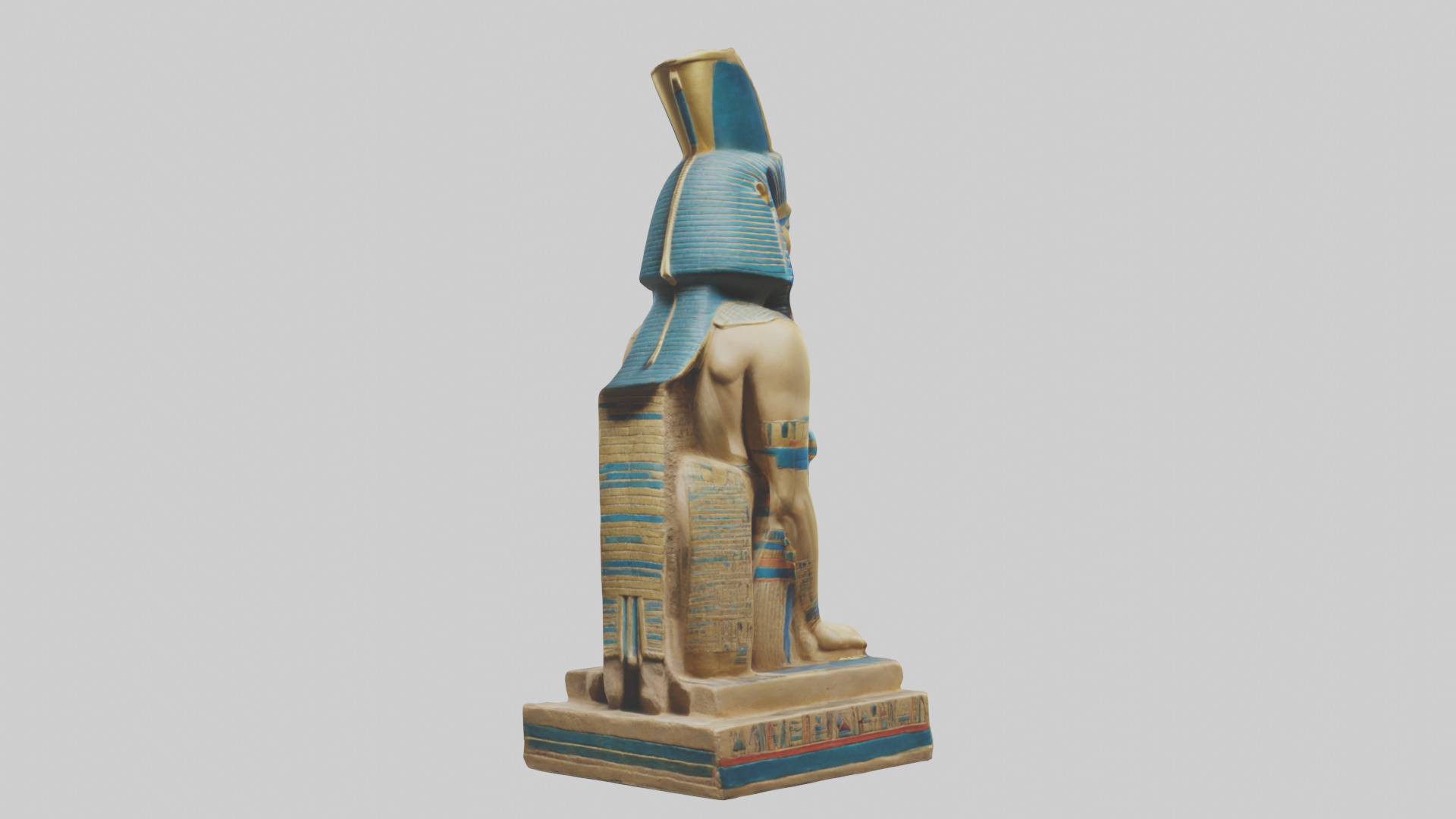 Egyptian Pharaoh statue model 3D model_2