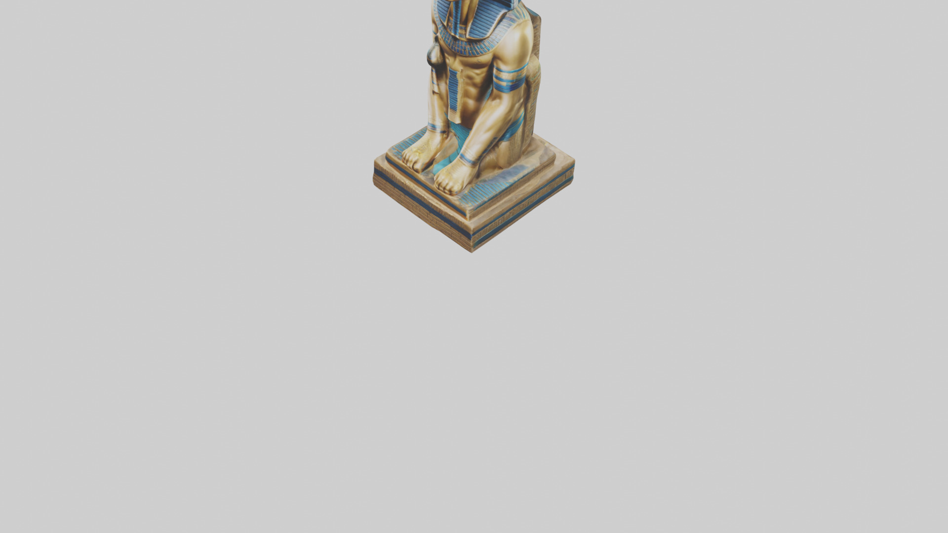 Egyptian Pharaoh statue model 3D model_5