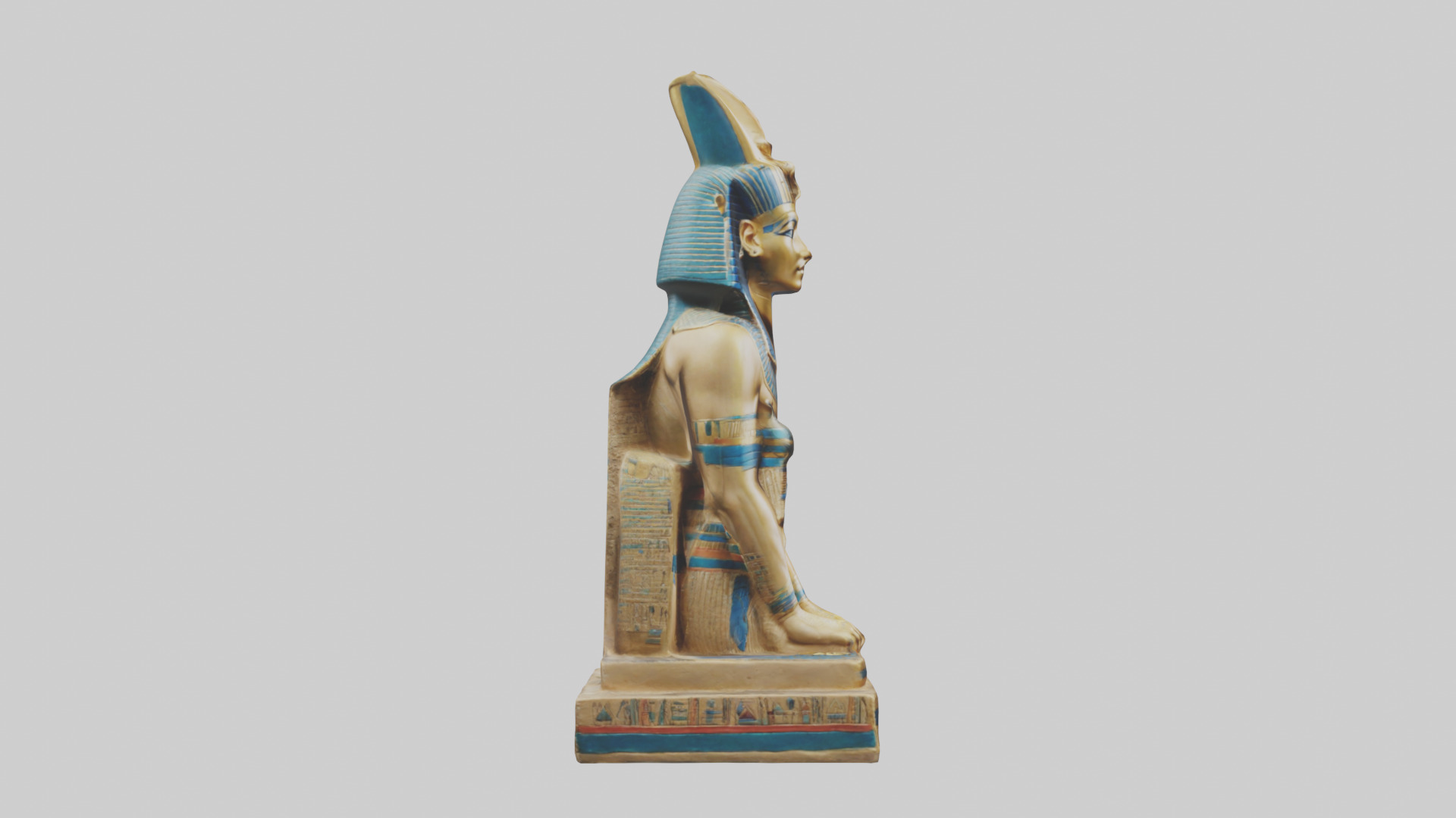 Egyptian Pharaoh statue model 3D model_13