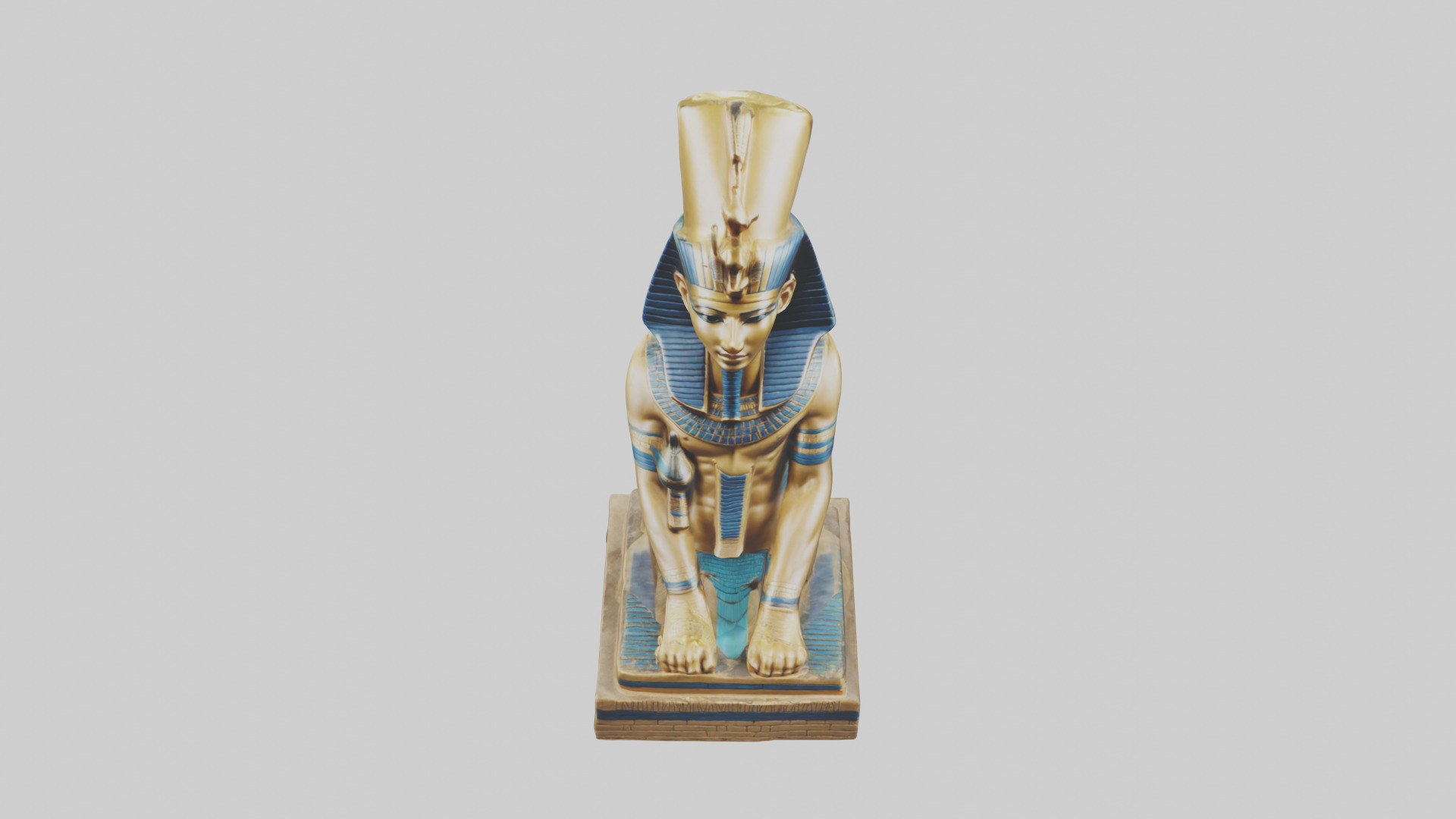 Egyptian Pharaoh statue model 3D model_16