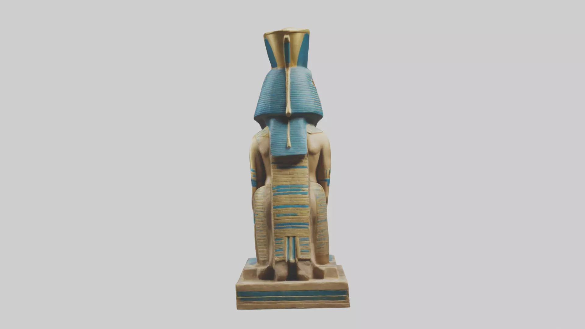 Egyptian Pharaoh statue model 3D model_0
