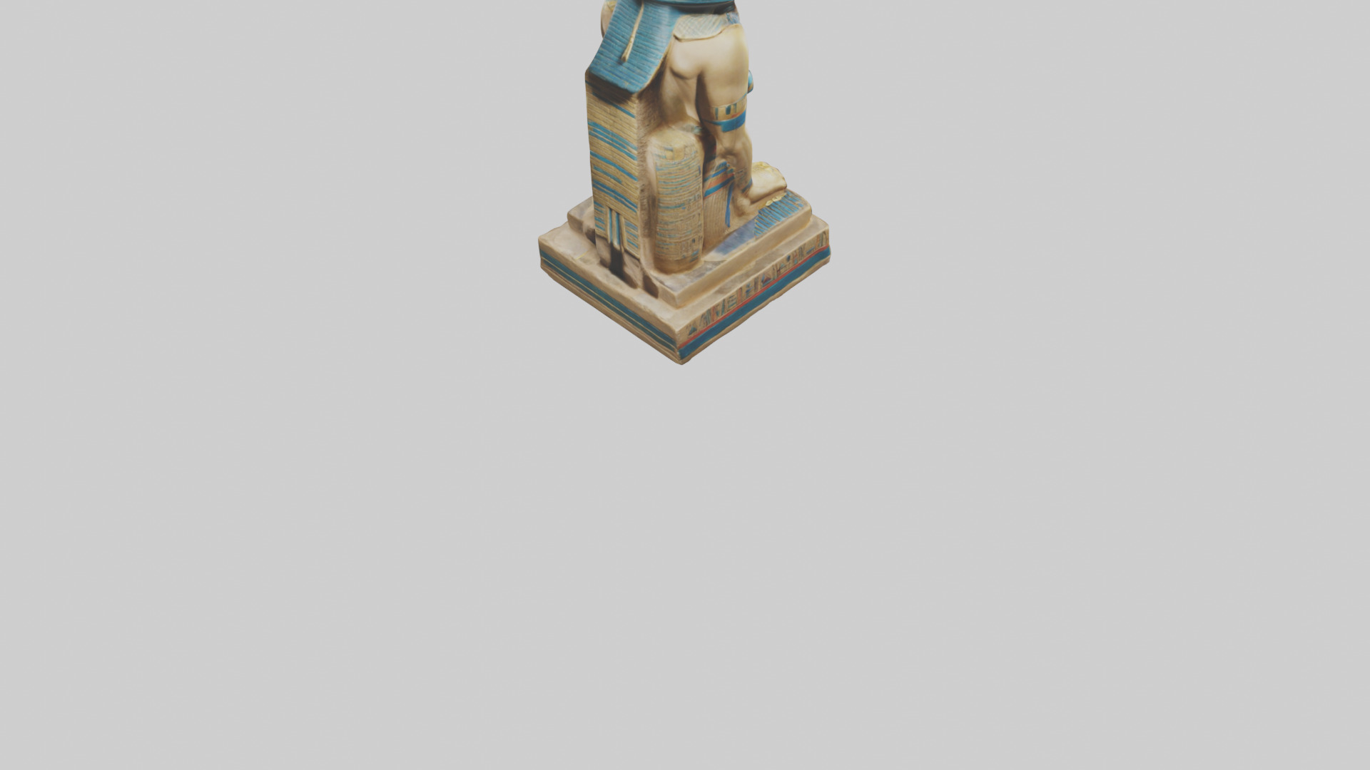 Egyptian Pharaoh statue model 3D model_4
