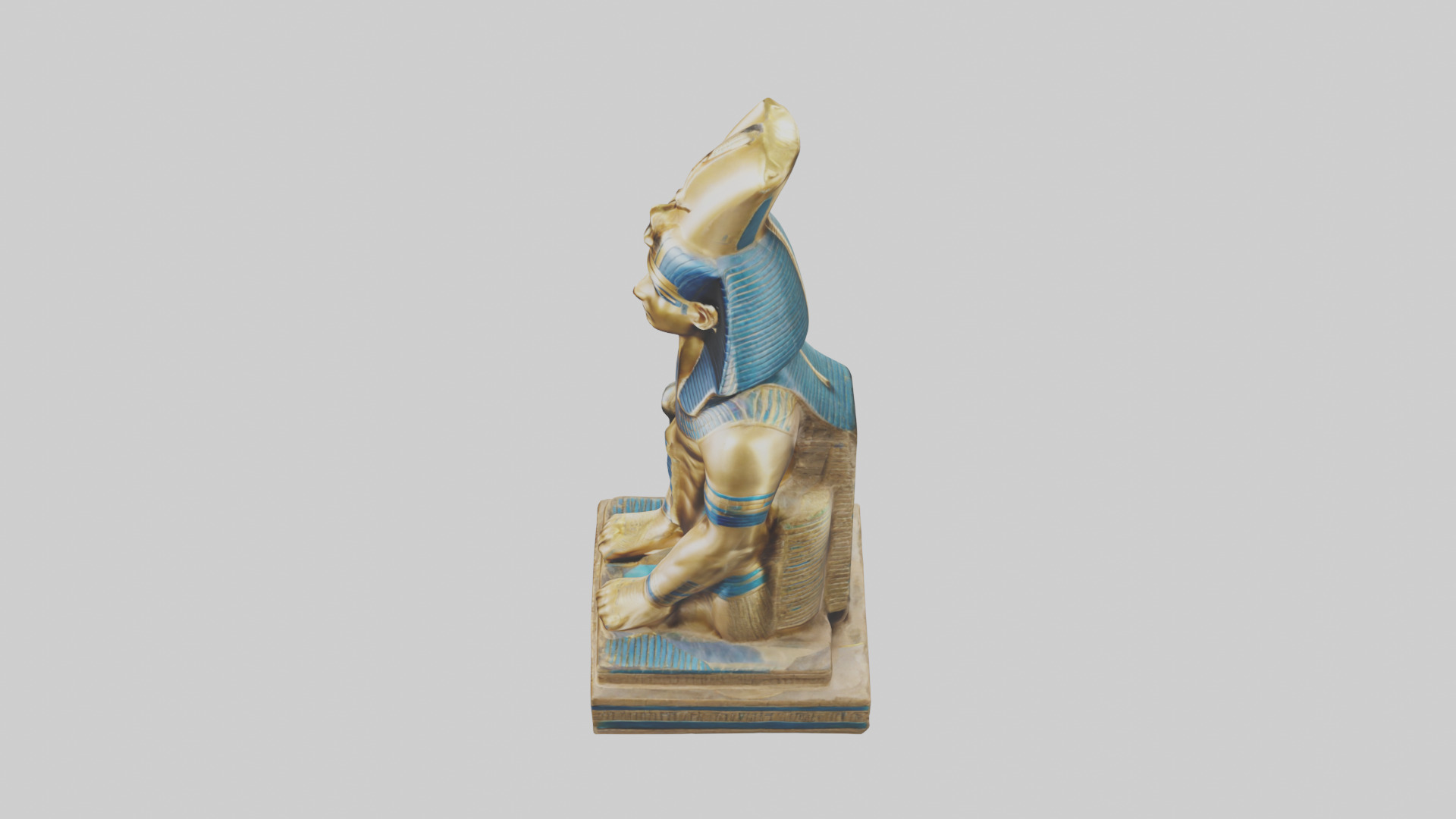 Egyptian Pharaoh statue model 3D model_17
