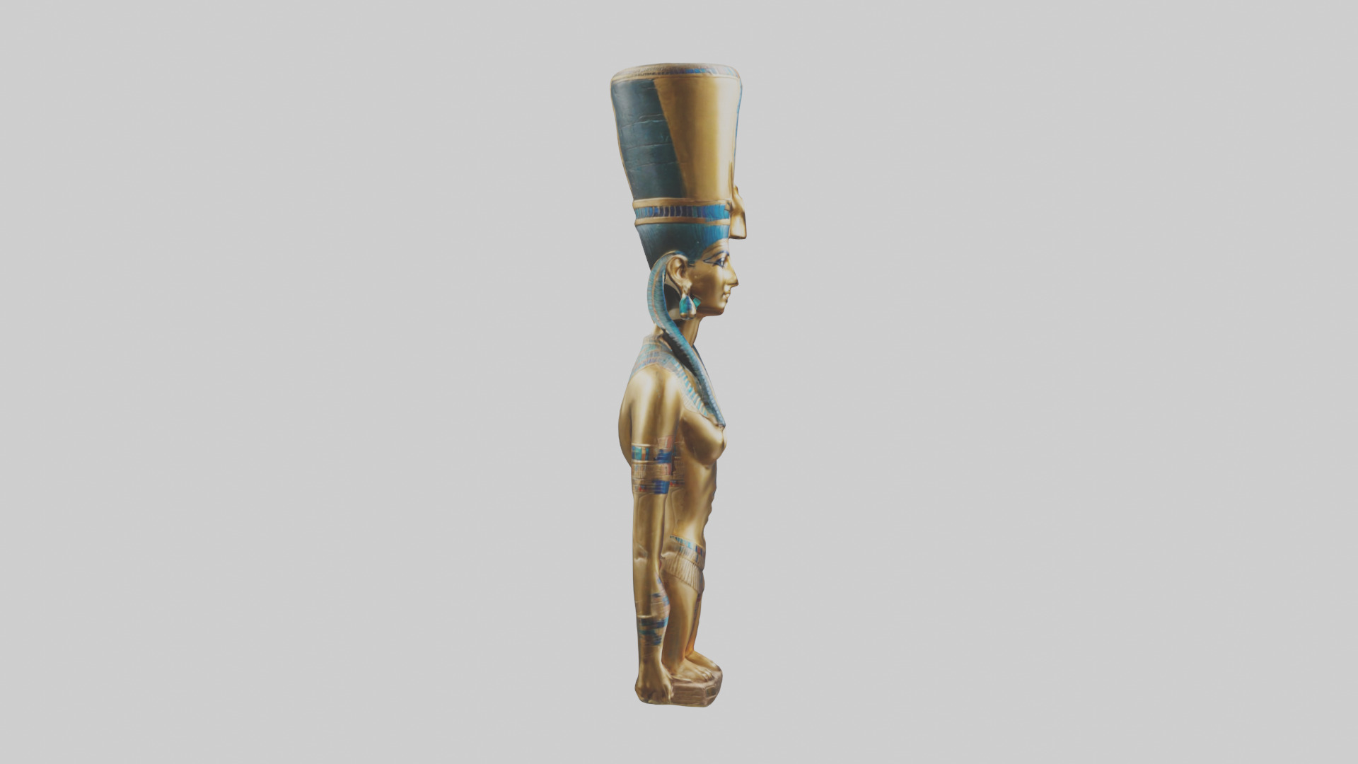 Egyptian Queen statue model 3D model_13