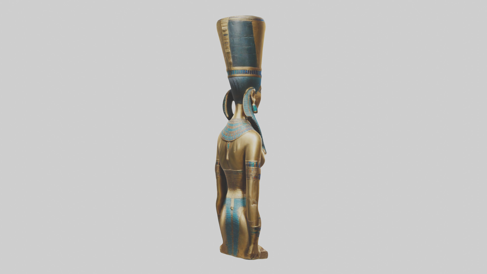 Egyptian Queen statue model 3D model_2