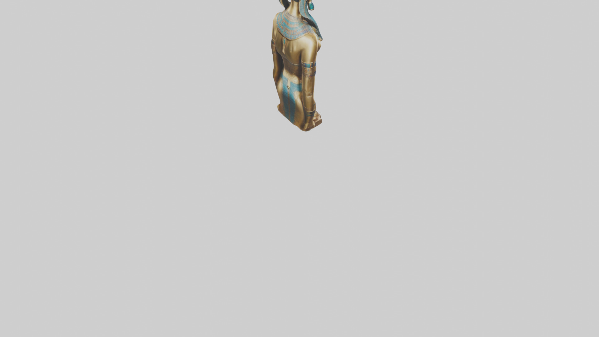 Egyptian Queen statue model 3D model_4