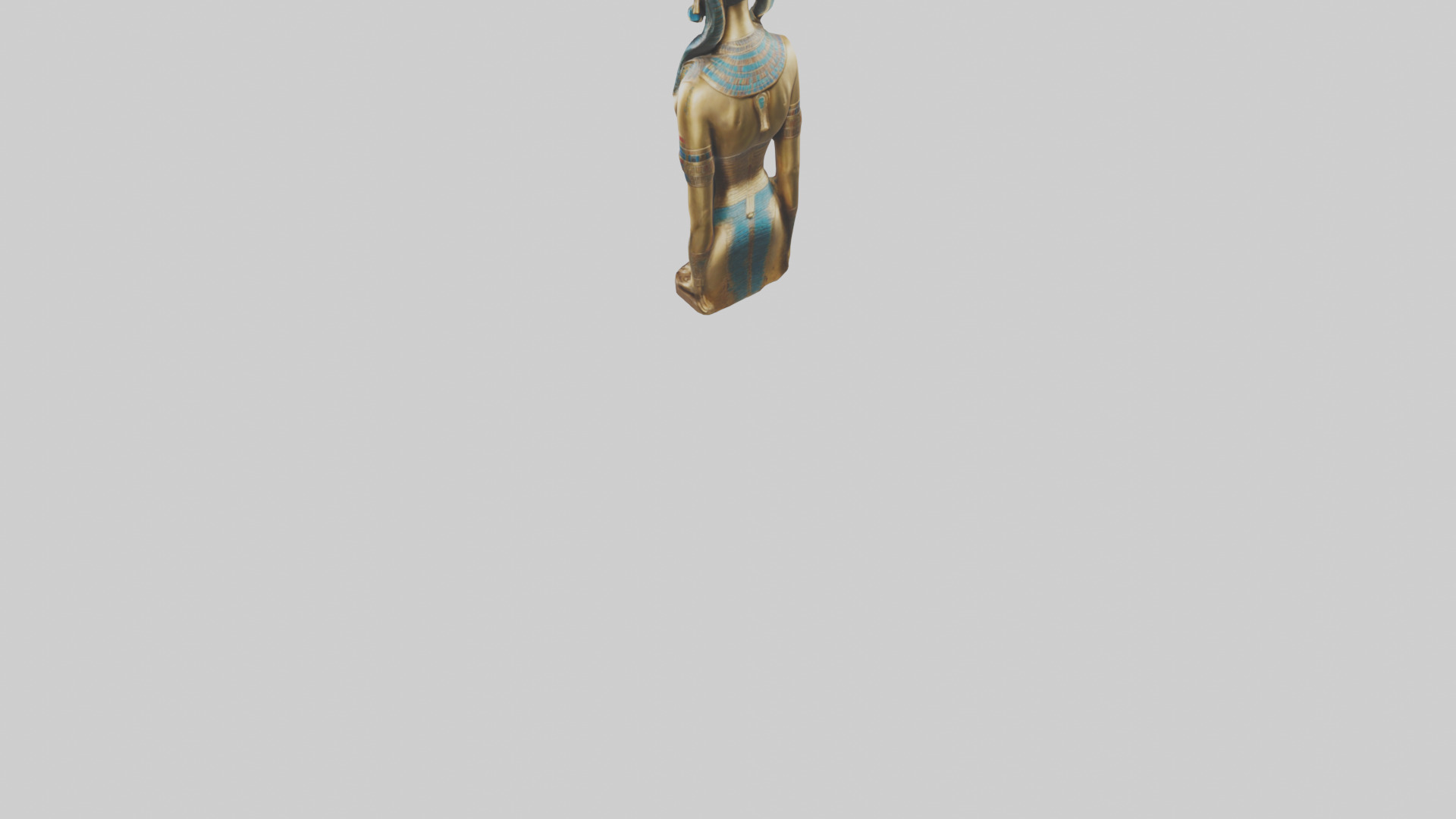 Egyptian Queen statue model 3D model_3