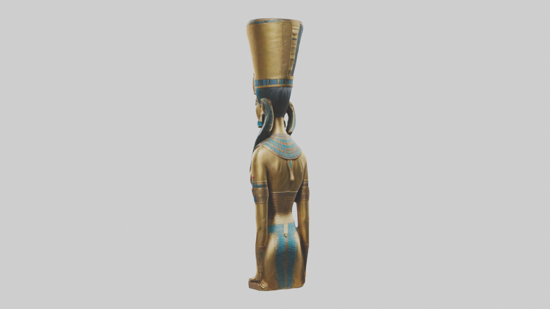 Egyptian Queen statue model 3D model_1