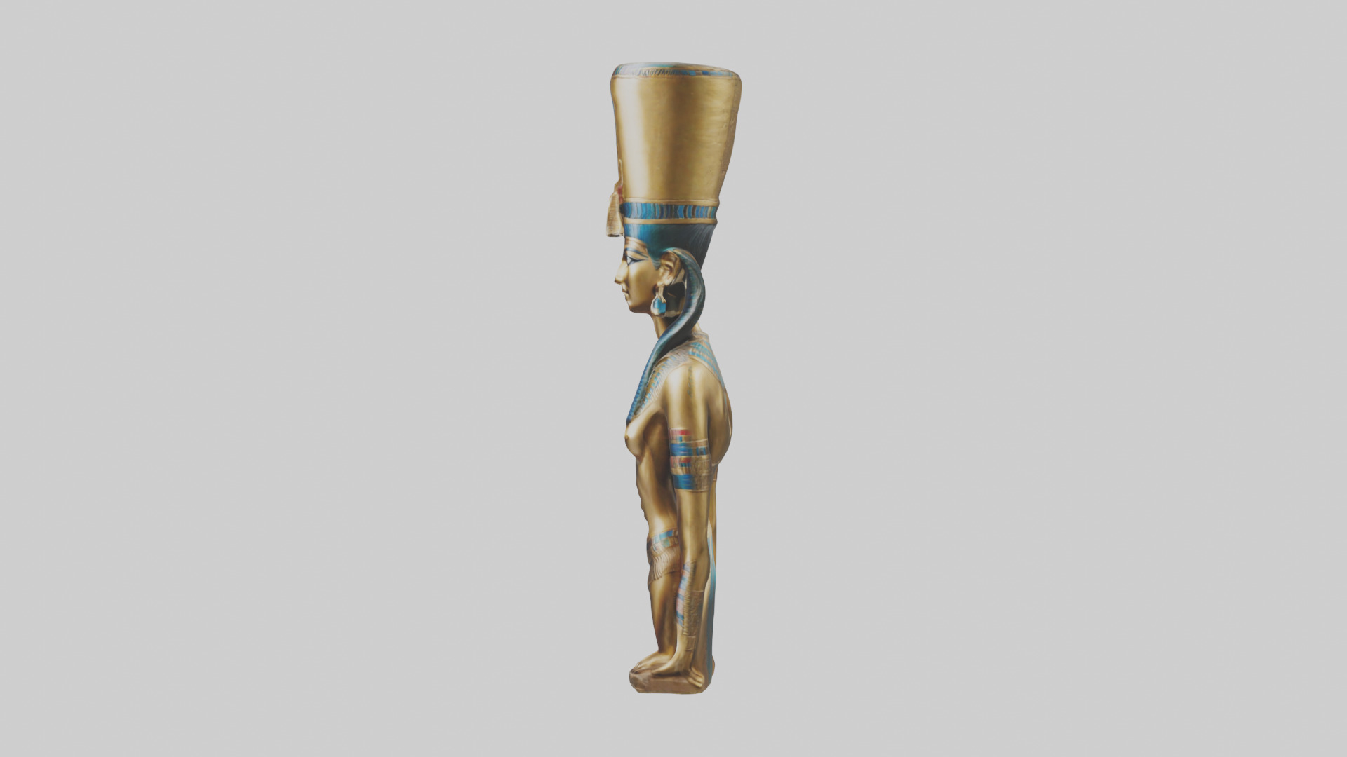 Egyptian Queen statue model 3D model_12