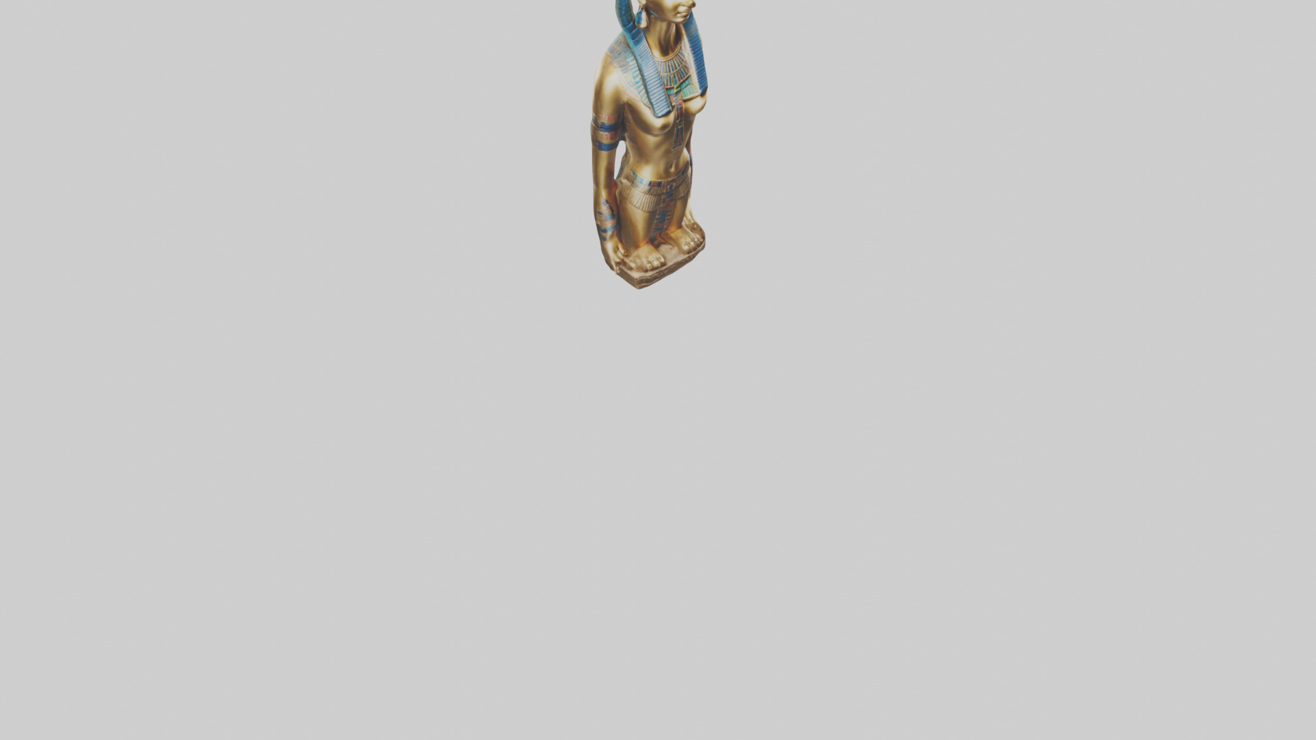 Egyptian Queen statue model 3D model_6