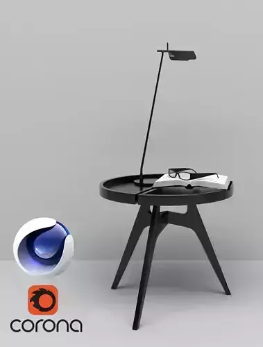 Table And Lamp - Corona - C4D