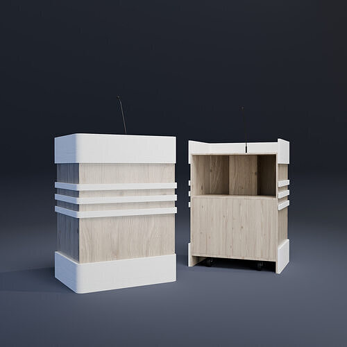 Bandz Podium Lectern 3D model