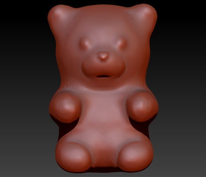 Pendant gummy bear 3D print model_6
