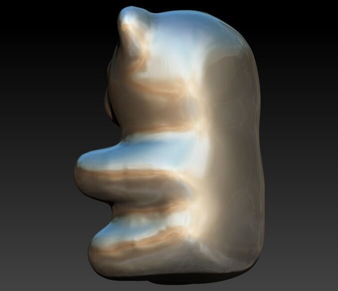 Pendant gummy bear 3D print model_19