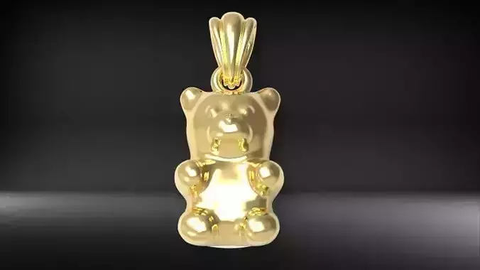 Pendant gummy bear 3D print model Pendant gummy bear 3D print model