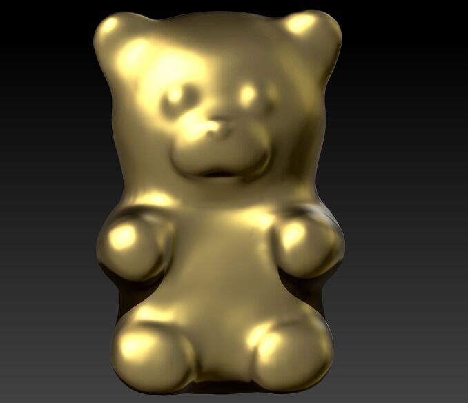 Pendant gummy bear 3D print model_2