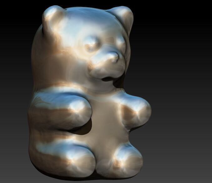 Pendant gummy bear 3D print model_17