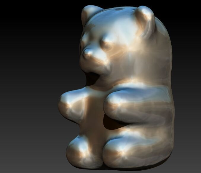Pendant gummy bear 3D print model_20