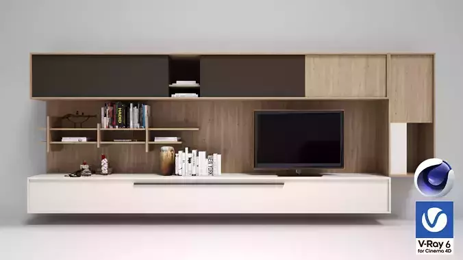 Equipped Wall - Vray6 - C4D