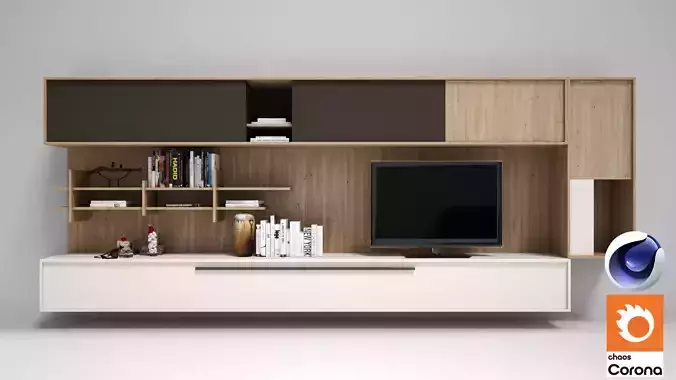 Equipped Wall - Corona - C4D