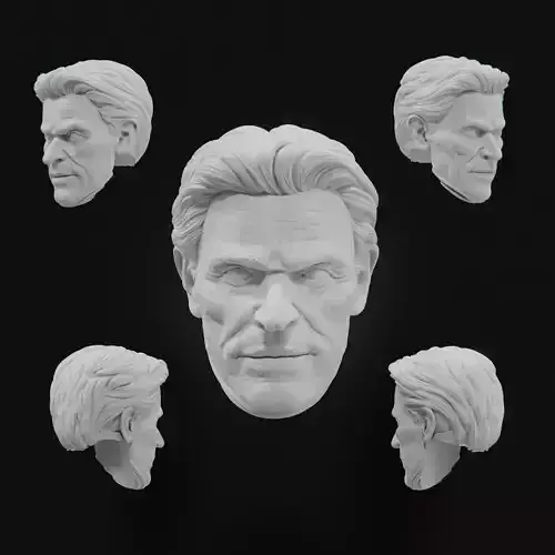 Willem Dafoe Green Goblin Custom Heads Pack - 1-12 scale STL